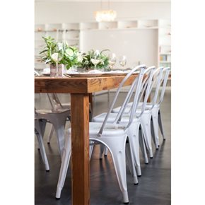 SILLA TOLIX BLANCO METAL COMEDOR
