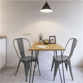 SILLA TOLIX GRIS METAL COMEDOR