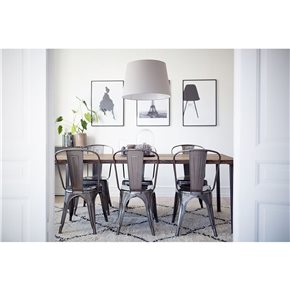 SILLA TOLIX GRIS METAL COMEDOR