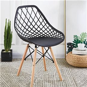 SILLA KAILA PP Y MADERA NEGRO