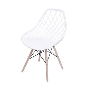 SILLA KAILA PP Y MADERA BLANCO