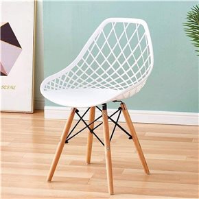 SILLA KAILA PP Y MADERA BLANCO