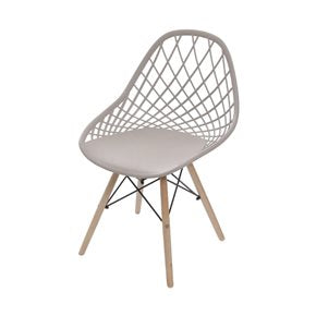 SILLA KAILA PP Y MADERA BEIGE
