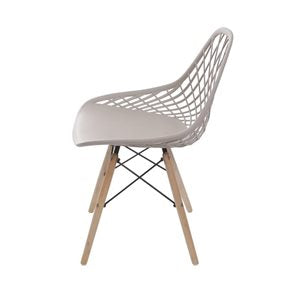 SILLA KAILA PP Y MADERA BEIGE