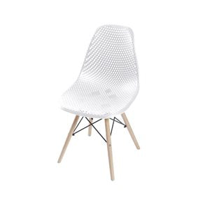 SILLA EAMES COLMENA COMEDOR BASE MADERA BLANCA