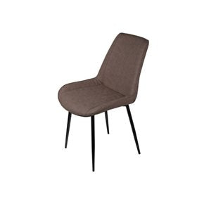 SILLA VOLGA PU/METAL MARRON/NEGRO