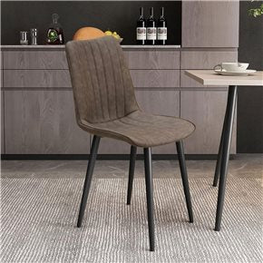 SILLA VOLGA PU/METAL MARRON/NEGRO