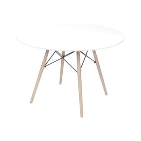 MESA EAMES DKR D110x73CM MDF Y MADERA BLANCO