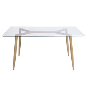 MESA FALCON 120x80x75CM VIDRIO Y MADERA