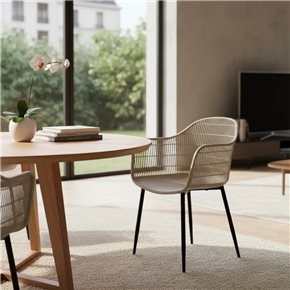 SILLA SYDNEY PP/METAL BEIGE
