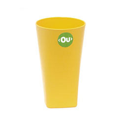 VASO CUADRADO G 360 ML AMARILLO