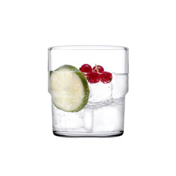 SET X6 VASO WHISKY 300CC V-BLOCK HILL PASABAHCE