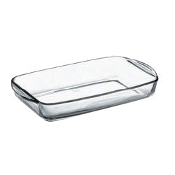 FUENTE RECTANGULAR  C/ TARJETA BORCA PASABAHCE. 33x19xH5CM