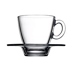 SET 6 TAZA DE TE 215CC C/ PLATO AQUA PASABAHCE