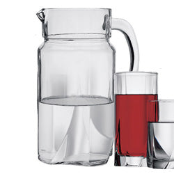 SET DE AGUA 7PZAS 6VASOS + 1JARRA LUNA  PASABAHCE