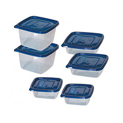 SET 6 RECIP. 2X1.15LTS 2X600ML 2X240ML TAPA COLOR
