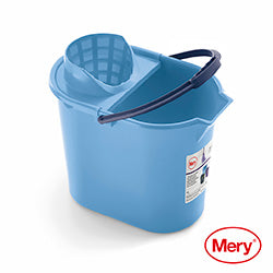 BALDE C/ESCURRIDOR 12L CELESTE MERY. 34x25x29CM