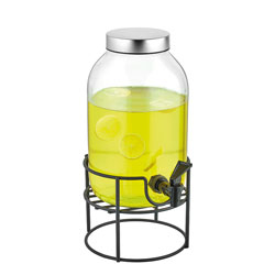 DISPENSADOR VIDRIO 5L C/SOPORTE METAL VOCA