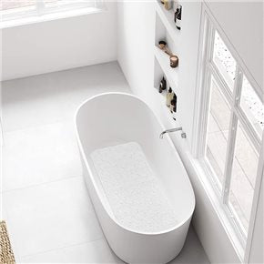 ALFOMBRA BAÑO  ANTIDESLIZANTE BLANCO. 45x91CM