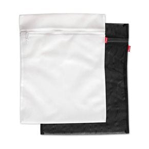 SET 2 BOLSAS P/ LAVADORA/SECADORA BLANCA-NEGRA 44x35CM RAYEN