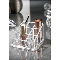 ORGANIZADOR COSMETICOS 9 DIV  ACRILICO. 9X9X7CM