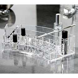 ORGANIZADOR COSMETICOS CURVO 28X12X7CM ACRILICO