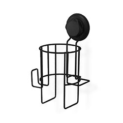 SOPORTE P/SECADOR DE PELO  ACERO NEGRO. 14x16x22.4CM