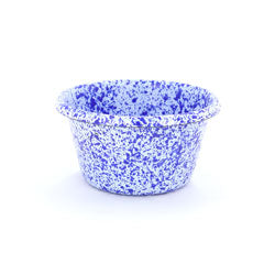 BOWL CONICO 415ML/D12x6.5CM ACERO VITRIFICADO AZUL/BLANCO MACUIRA