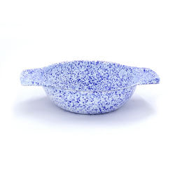 CAZUELA 600ML ACERO VITRIFICADO AZUL/BLANCO SUECO
