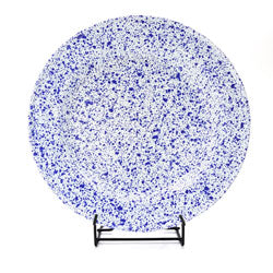 PLATO LLANO AC VITRIFICADO AZUL/BLANCO SUECO D26CM