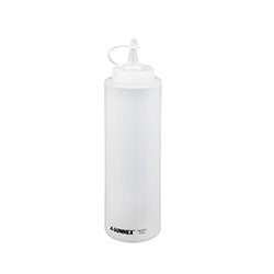 POMO P/SALSA C/TAPA PLASTICO 355ML TRANSPARENTE