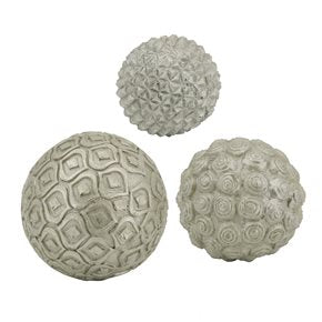 BOLAS DE PLATA NAHARA 13CM/10CM/7.5CM