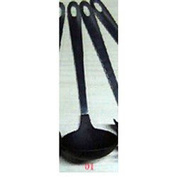 CUCHARON DE NYLON CON MANGO EN ACERO 36 CM