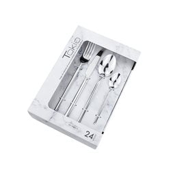 SET 24 PIEZAS CUBIERTO ACERO INOXIDABLE TOKIO