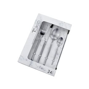 SET 24 PIEZAS CUBIERTO ACERO INOX  MATE TOKIO