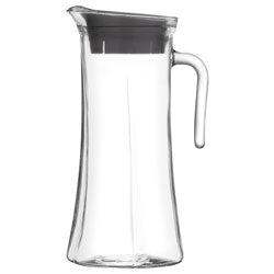 JARRA VIDRIO 1400CC C/TAPA GRIS TRUVA LAV
