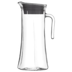 JARRA VIDRIO 1400CC C/TAPA GRIS TRUVA LAV