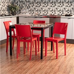 SILLA HYDRA PLUS PP 41x54x85CM ROJO