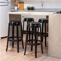 BANQUETAS SHINE PLUS PP D37x75CM NEGRO