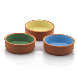 SET 3 BOWLS TERRACOTA D12x4CM 250ML INTERIOR COLOR