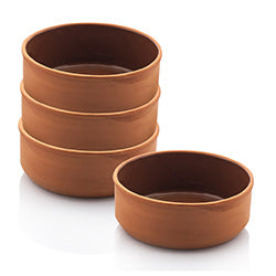 SET 4 BOWLS TERRACOTA D14.5x4.5CM