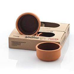 SET 4 RAMEQUINES D8x3CM 80ML TERRACOTA VIAPOT