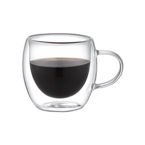 SET2 TAZAS DOBLE PARED 80ML BOROSILICATO VARENNA