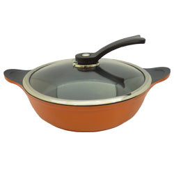 WOK CON TAPA D24CM ALUMINIO ANTIADHERENTE