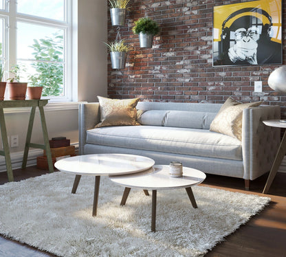 Mesa de Centro Classic - Conjunto - Línea Manhattan - Blanco