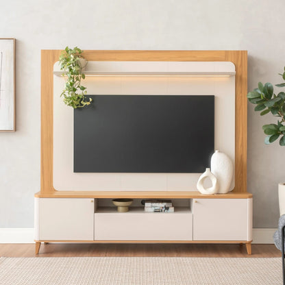 Modular para Tv Munique Nature/Blanco