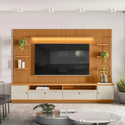 Modular para Tv Ouro Rack + Panel 2 Laterales