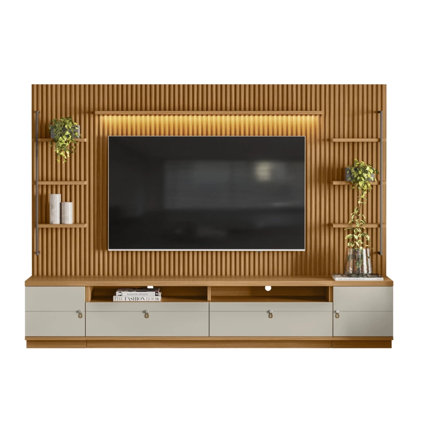 Modular para Tv Ouro Rack + Panel 2 Laterales