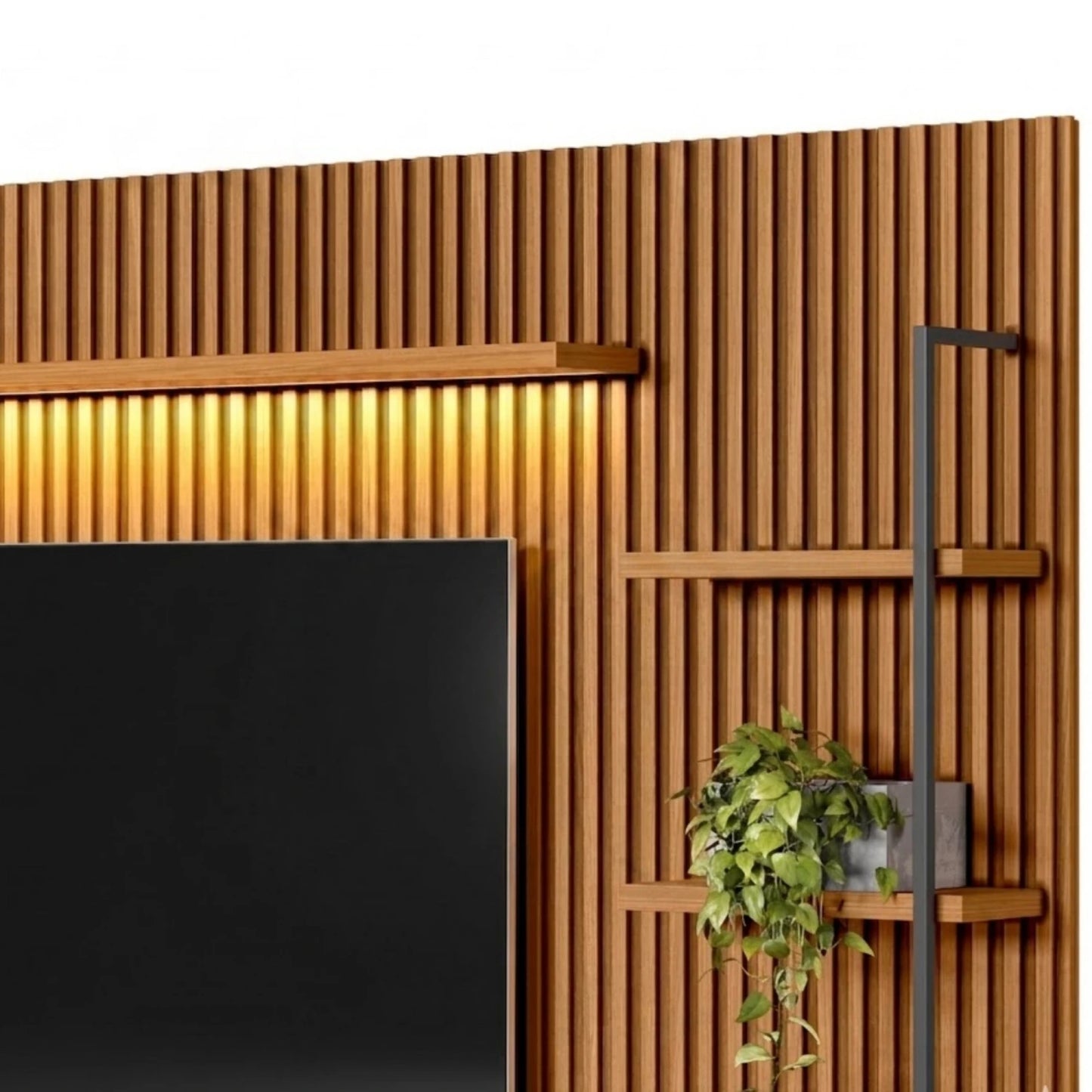 Modular para Tv Ouro Rack + Panel 2 Laterales