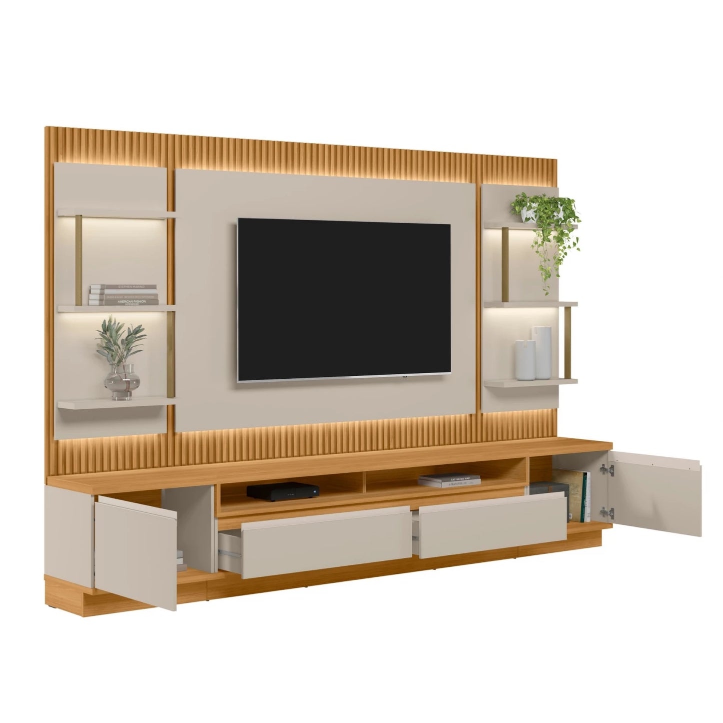 Modular para Tv San Paulo Rack + Panel 2 Laterales